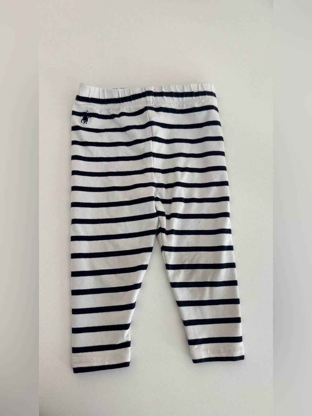 Ralph Lauren White & Navy Striped Baby Leggings
